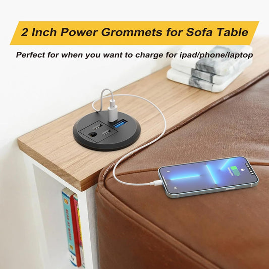 Power Up Your Workspace: Introducing the 2-Inch Desktop Power Grommet