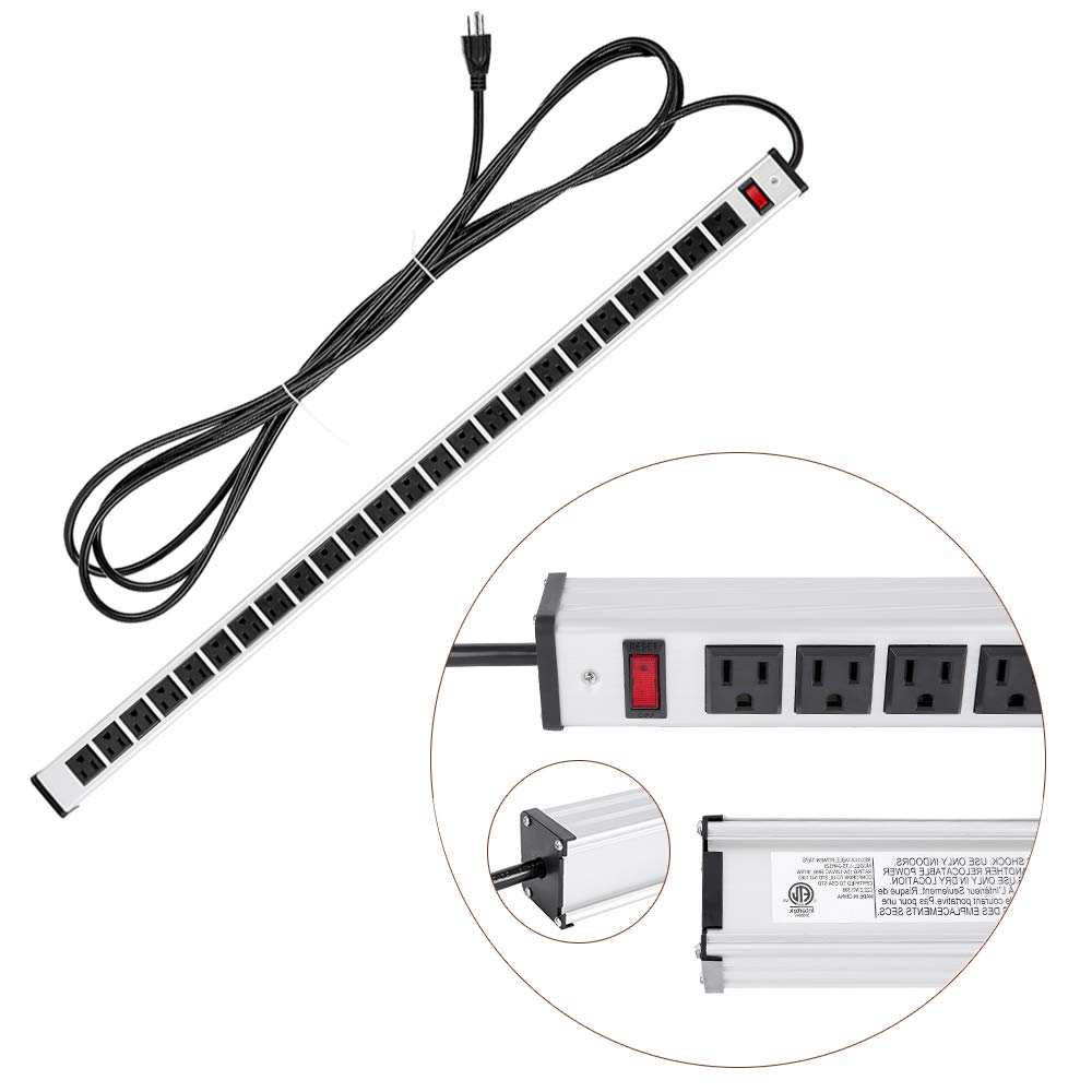 24 Outlet Heavy Duty Multi Plug Outlet Power Strip