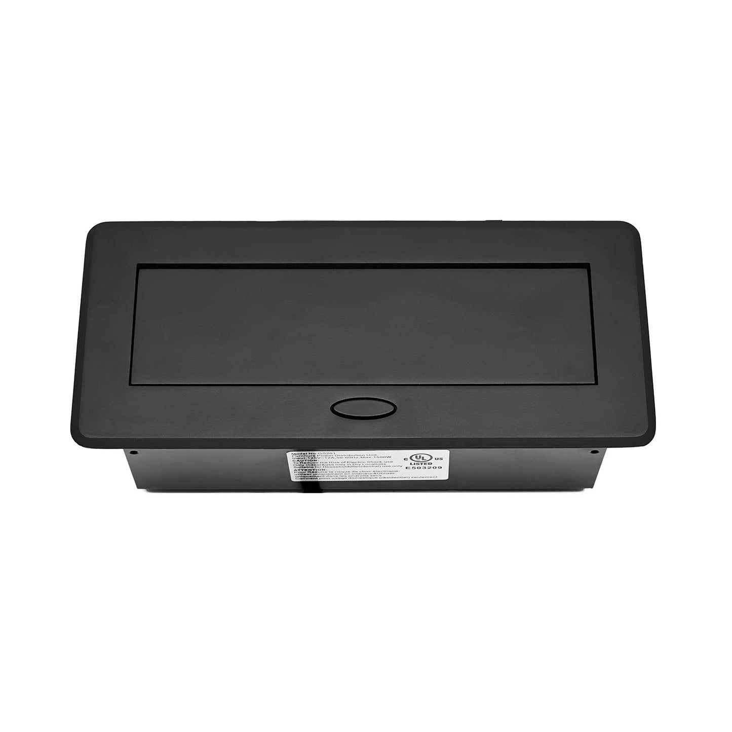 Pop Up Power Cover Box Desktop Socket with Dual USB Charging Ports
