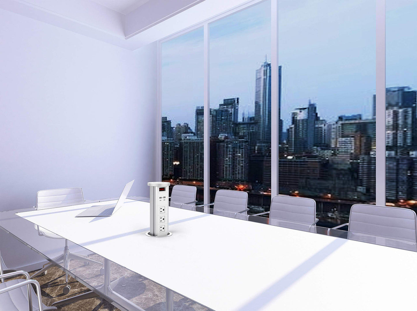 Retractable Hidden Recessed Power Socket with Wireless Charge