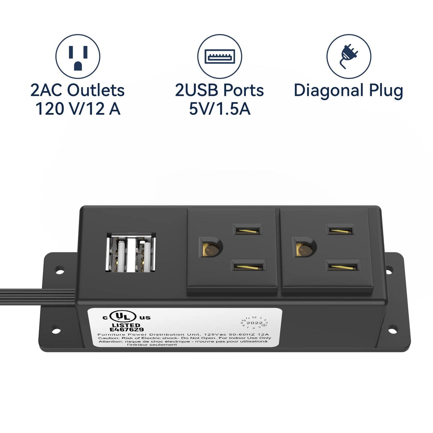 Hidden Outlet Gun Cabinet Accessories with USB