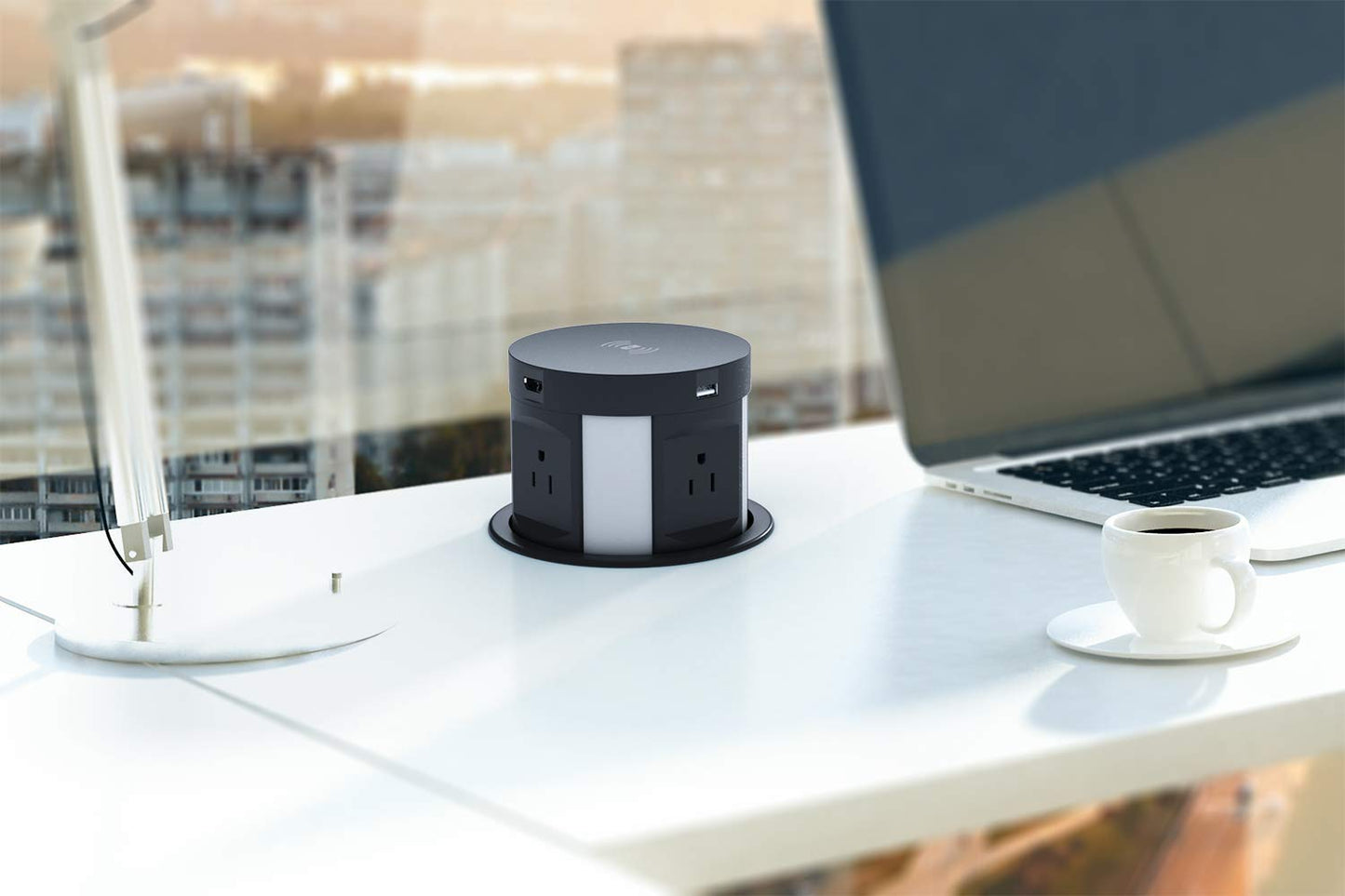 Automatic Retractable Pop Up Socket with Wireless Charger