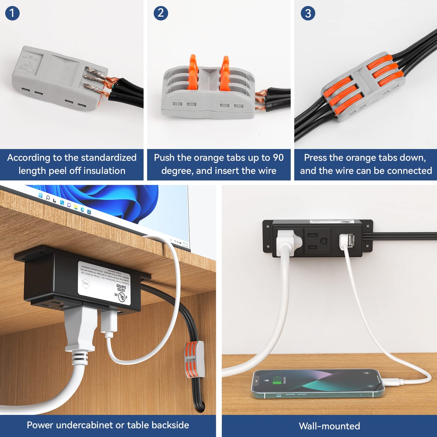 Hidden Outlet Gun Cabinet Accessories with USB