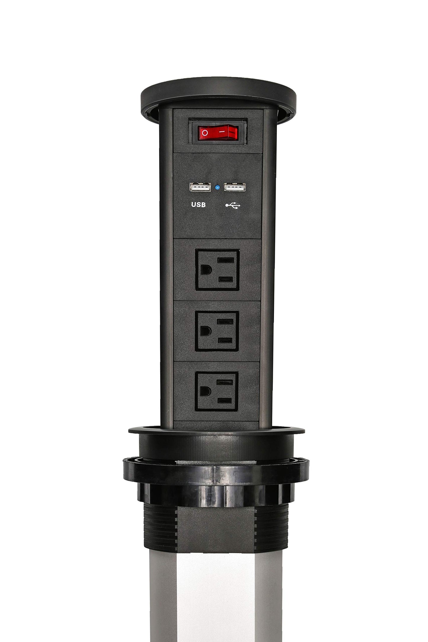 Automatic Raising Type Recessed Outlet with 2 USB