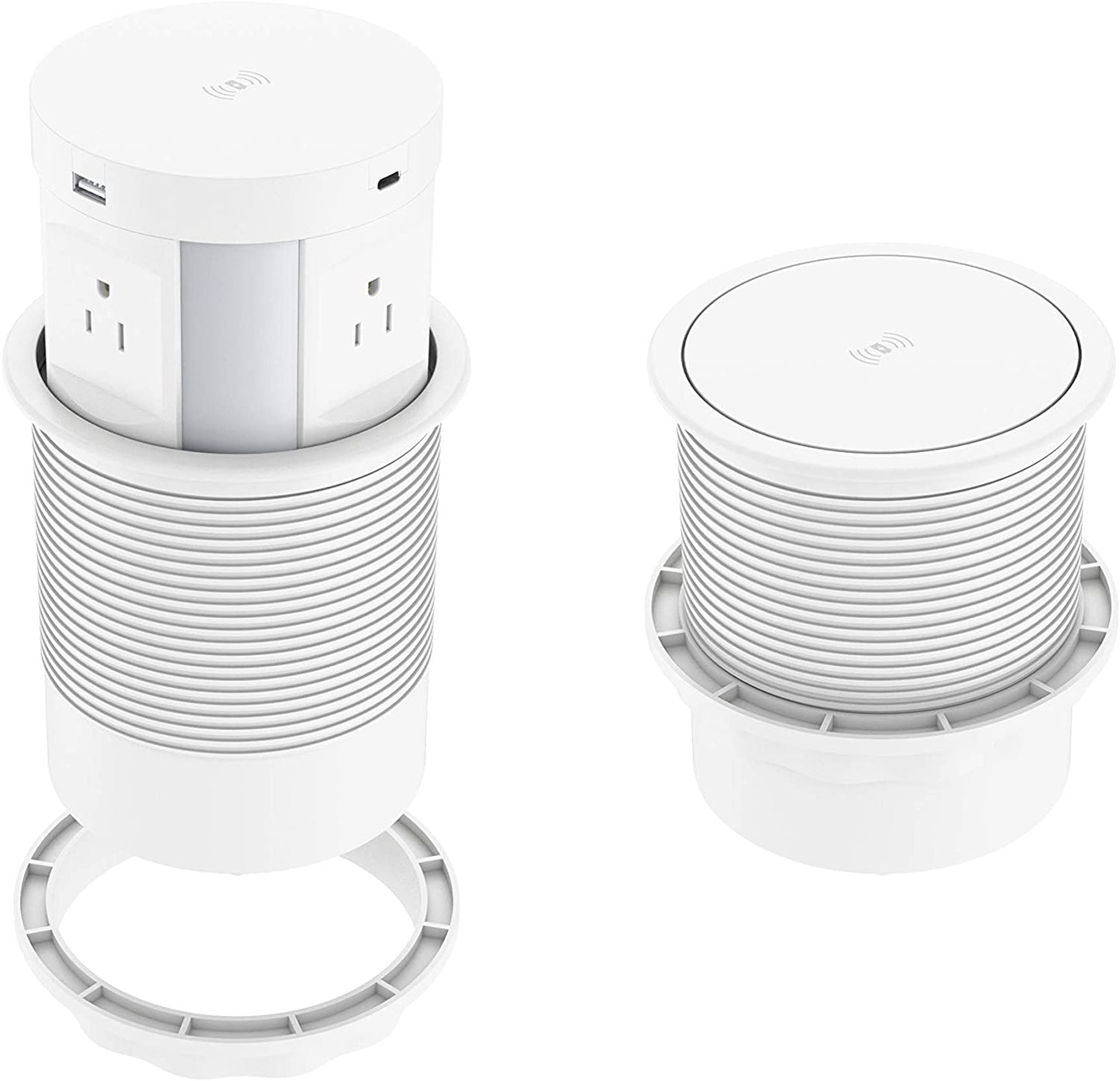 Automatic Pop Up Outlet Wireless Charger Power Strip with Type-C