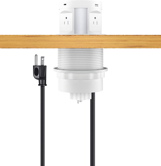 Automatic Pop Up Outlet Wireless Charger Power Strip with Type-C