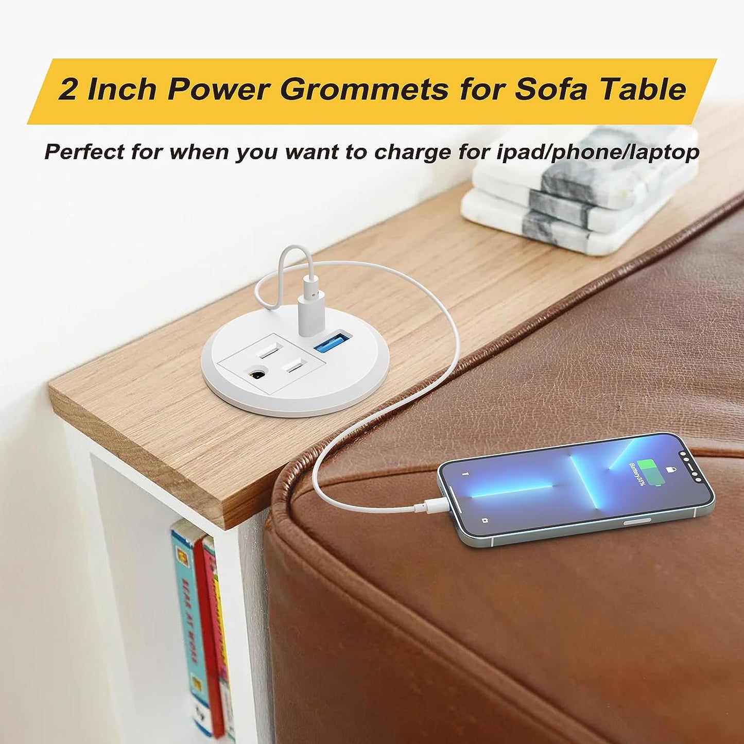 2 Inch Desk Power Grommet Power Strip
