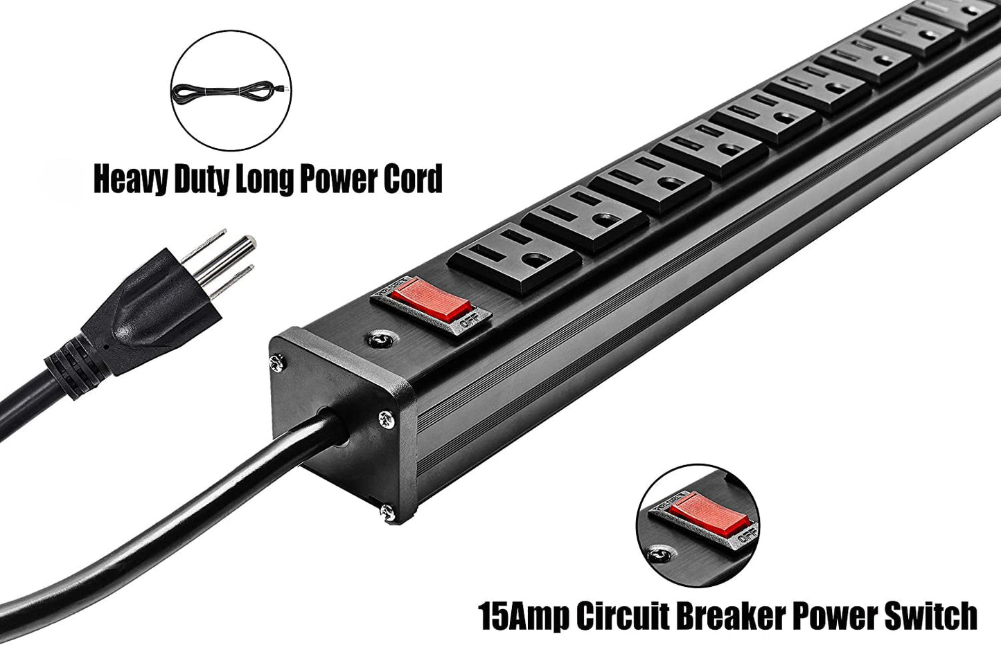 24 Outlet Heavy Duty Multi Plug Outlet Power Strip