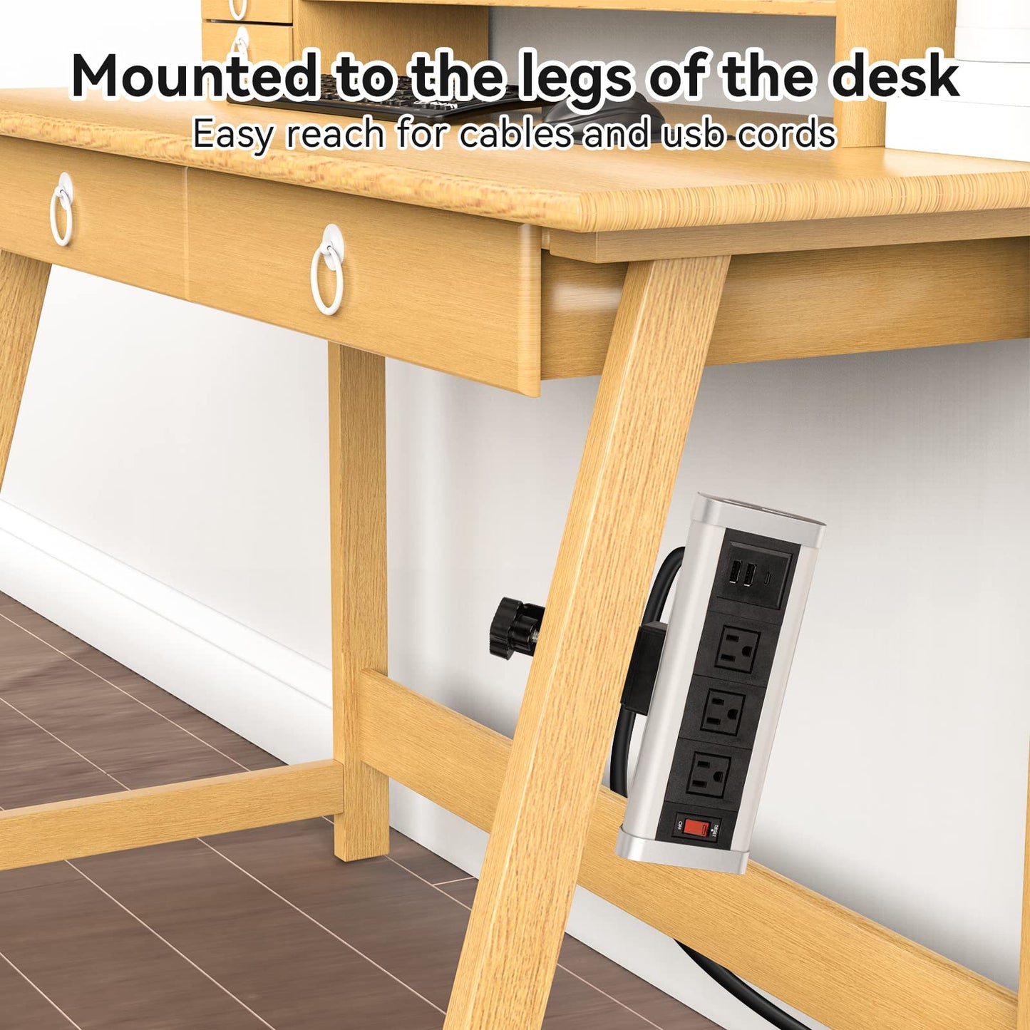 Desk Clamp Power Strip with USB C