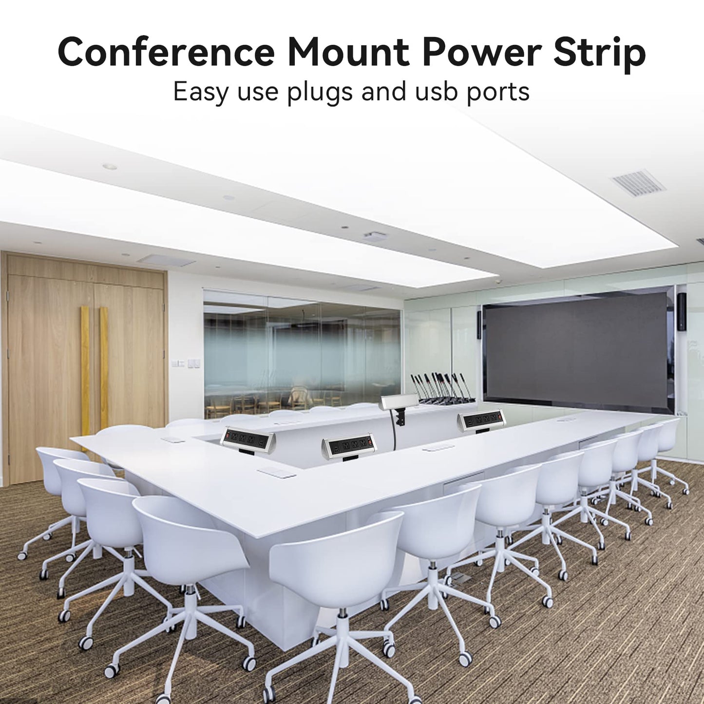 Desk Clamp Power Strip with USB C