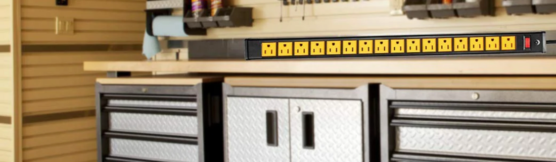 16 Outlet Power Strip, Heavy Duty Metal Power Strip