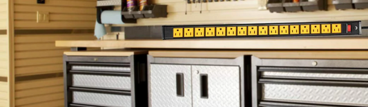 16 Outlet Power Strip, Heavy Duty Metal Power Strip