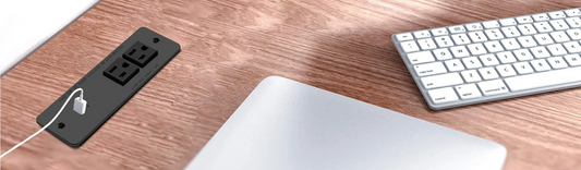 Desk Outlets Recessed Power Strip with USB C Port