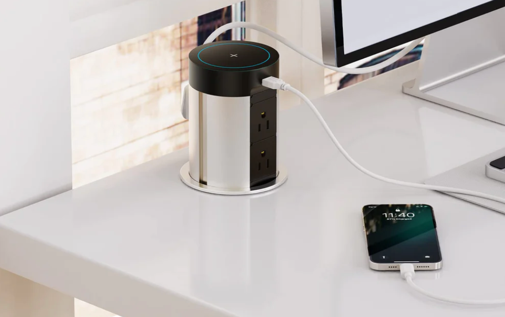 Automatic Pop Out Outlet with 5W Wireless Charger