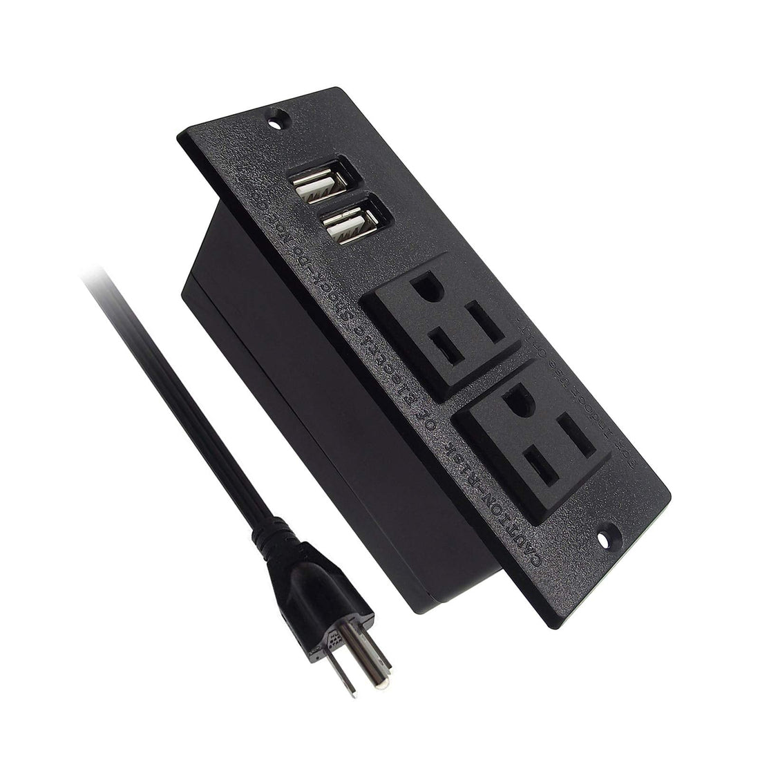 Recessed power outlet for planning cabinet power access