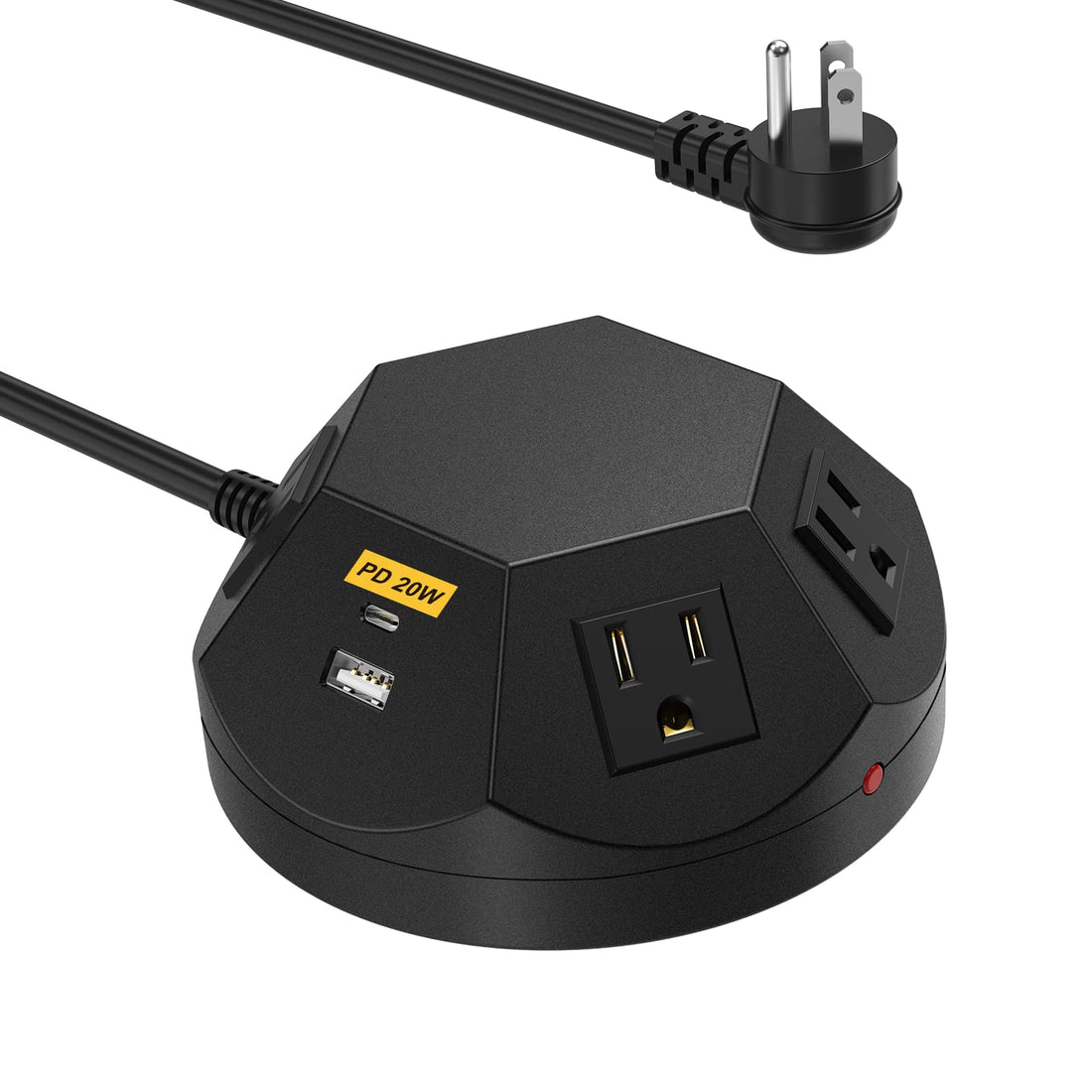 Power Strip Tower with USB-C and Wireless Charging product photo