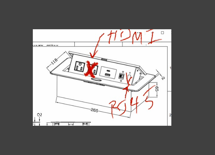 Recessed Pop Up Power Strip  Customization