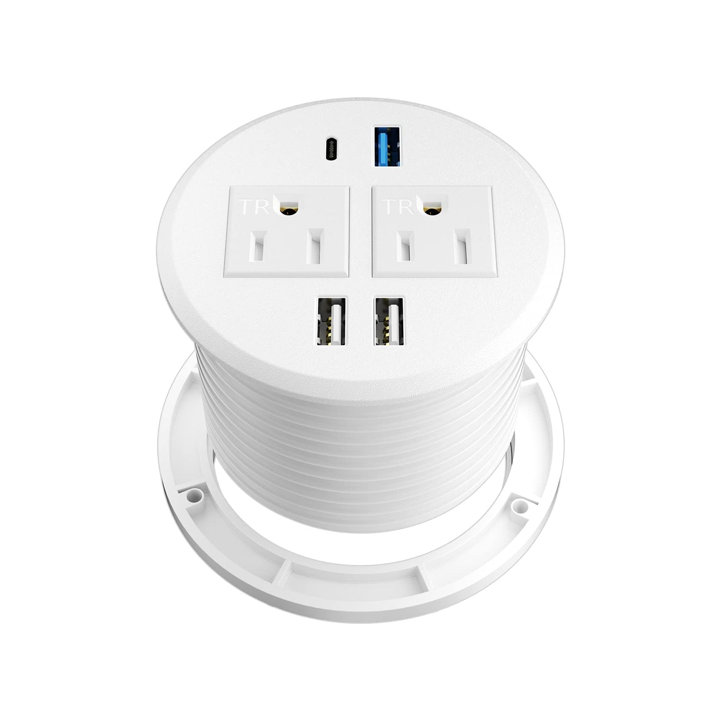 Desktop Power Grommet with PD 20 W USB C