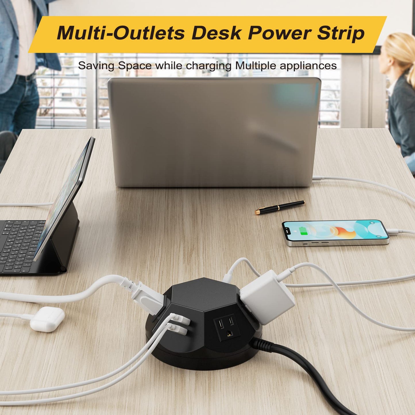 Power Strip Tower with PD 20W USB C Ports