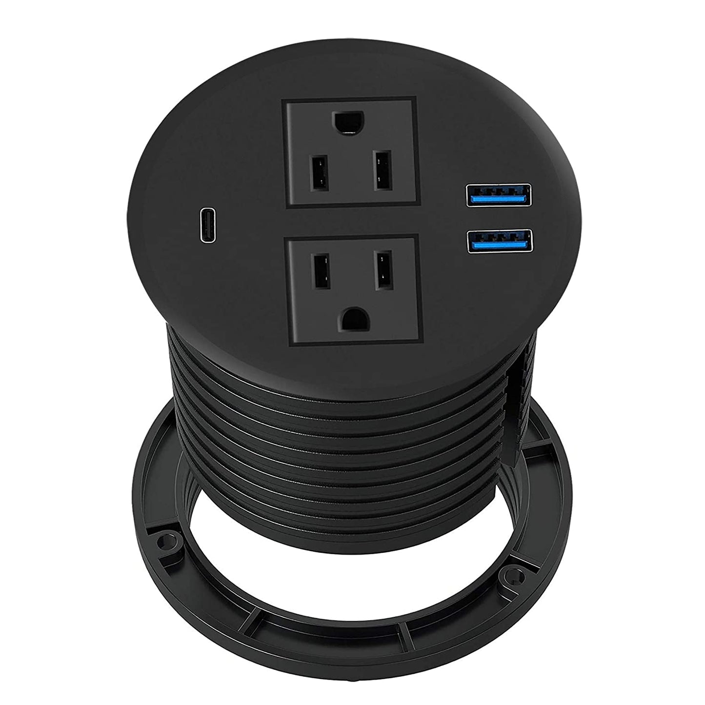 Recessed Round Power Outlets with type C