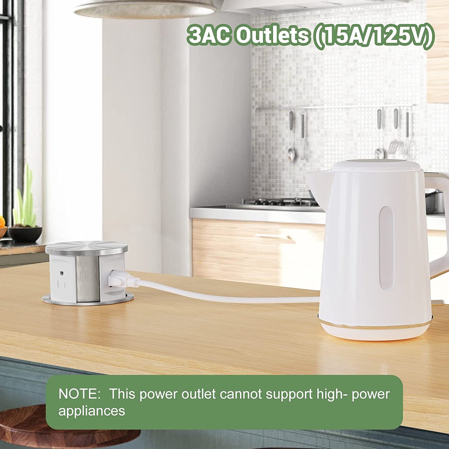 Automatic Pop Up Power Outlet for Kitchen Table