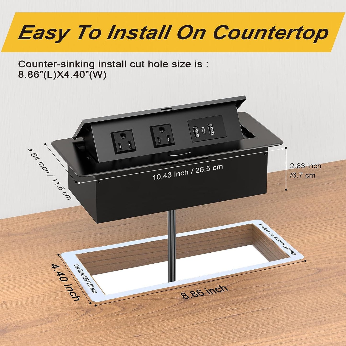 Recessed Pop Up Power Strip