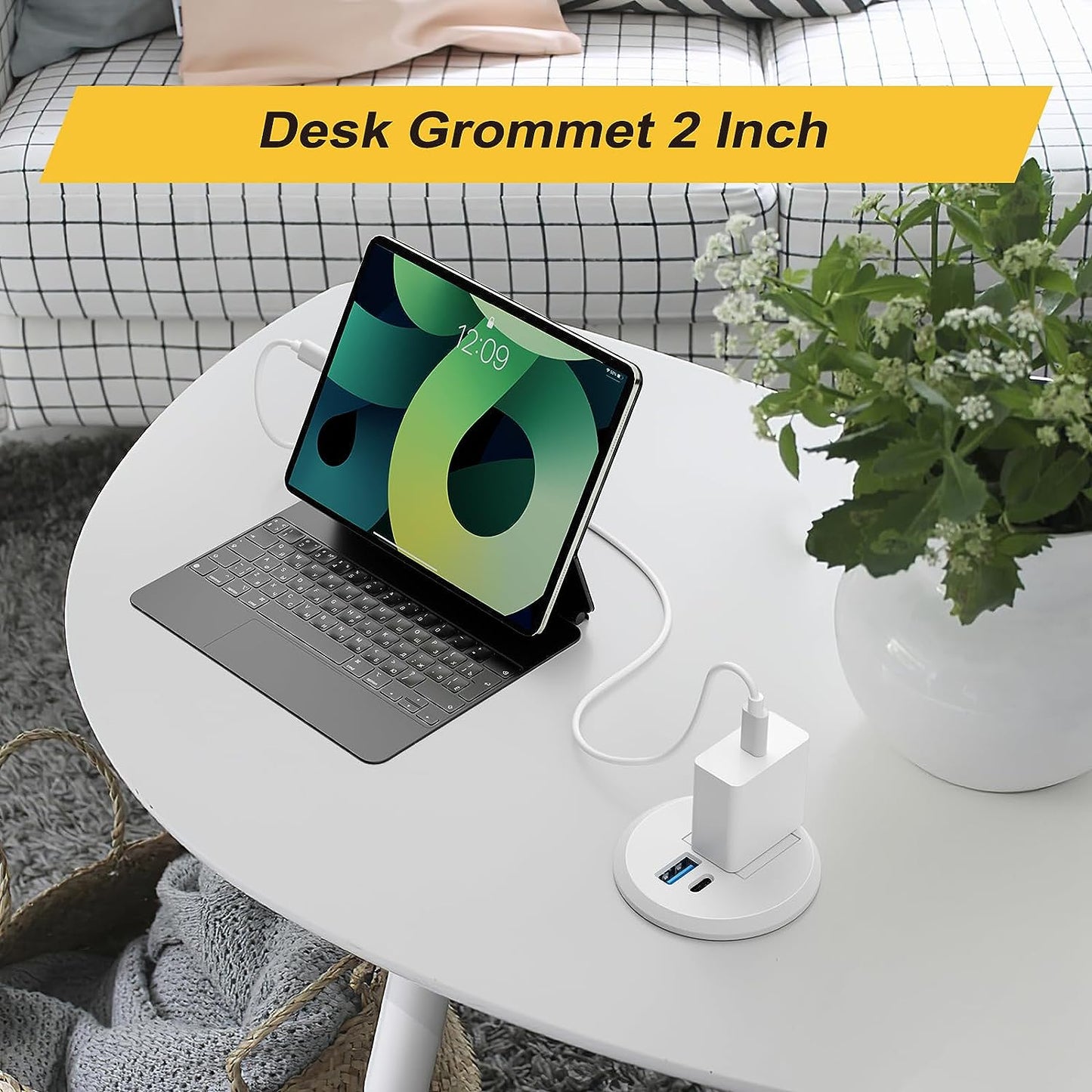 2 Inch Desk Power Grommet Power Strip