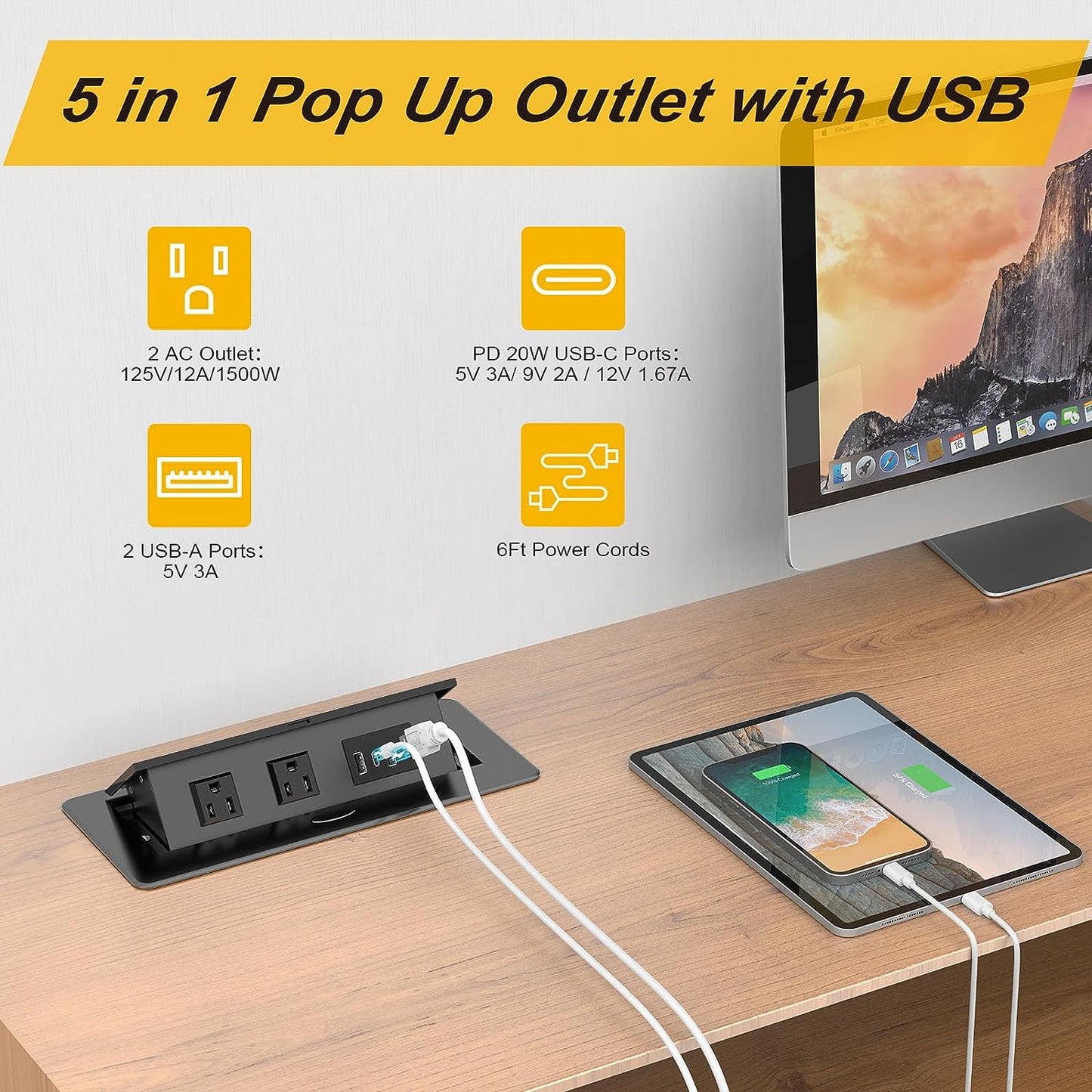 Recessed Pop Up Power Strip