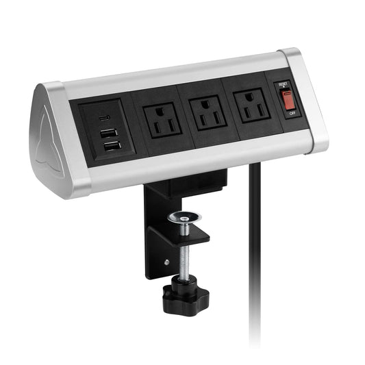 Desk Clamp Power Strip with USB C