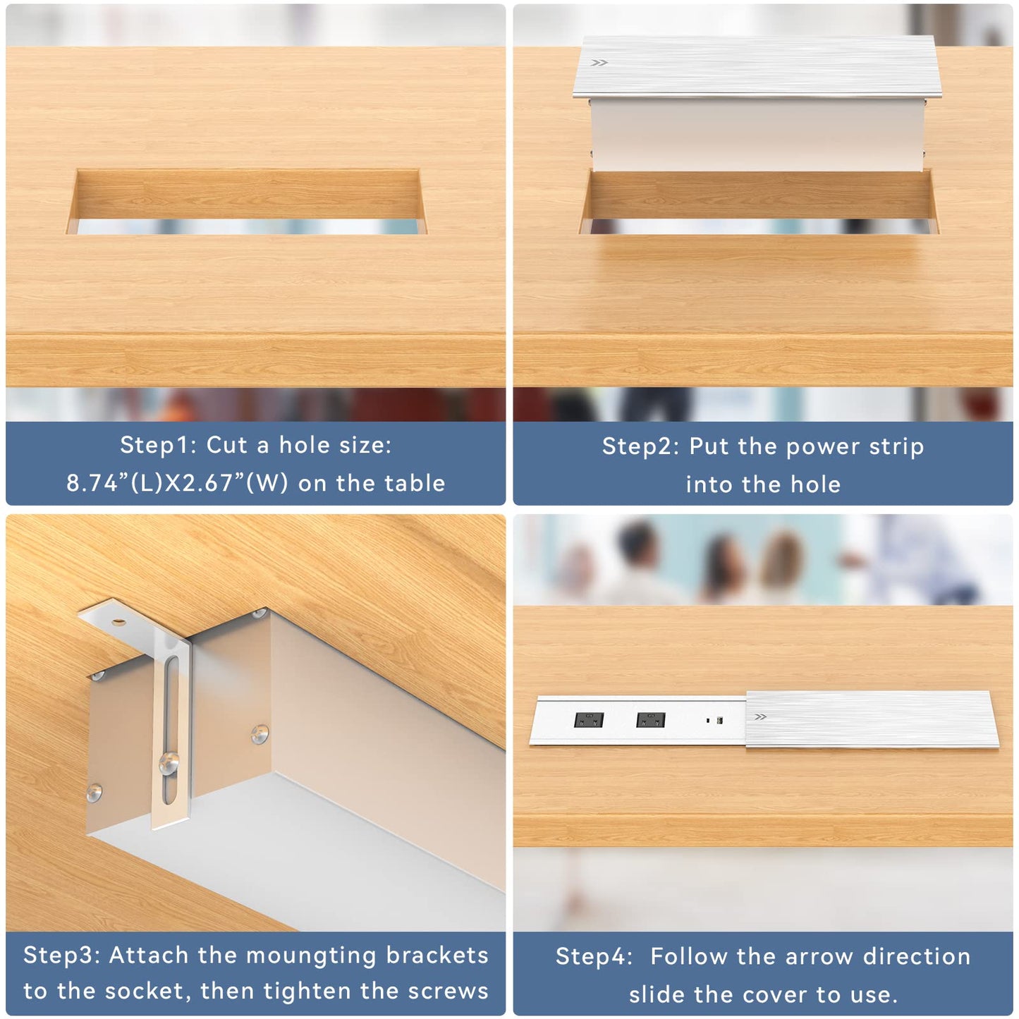 Desktop Power Grommet with USB Ports