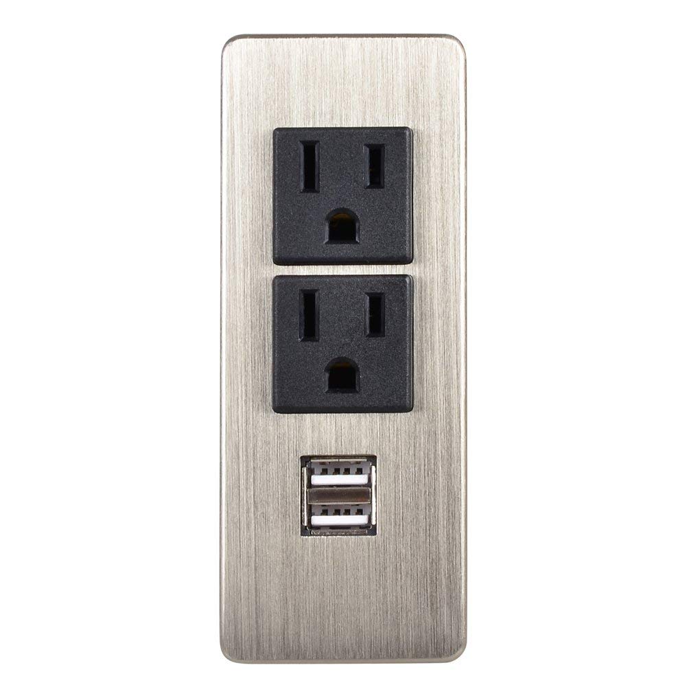 Desk Outlet Cabinet Insert Power Socket with Outlet Cover